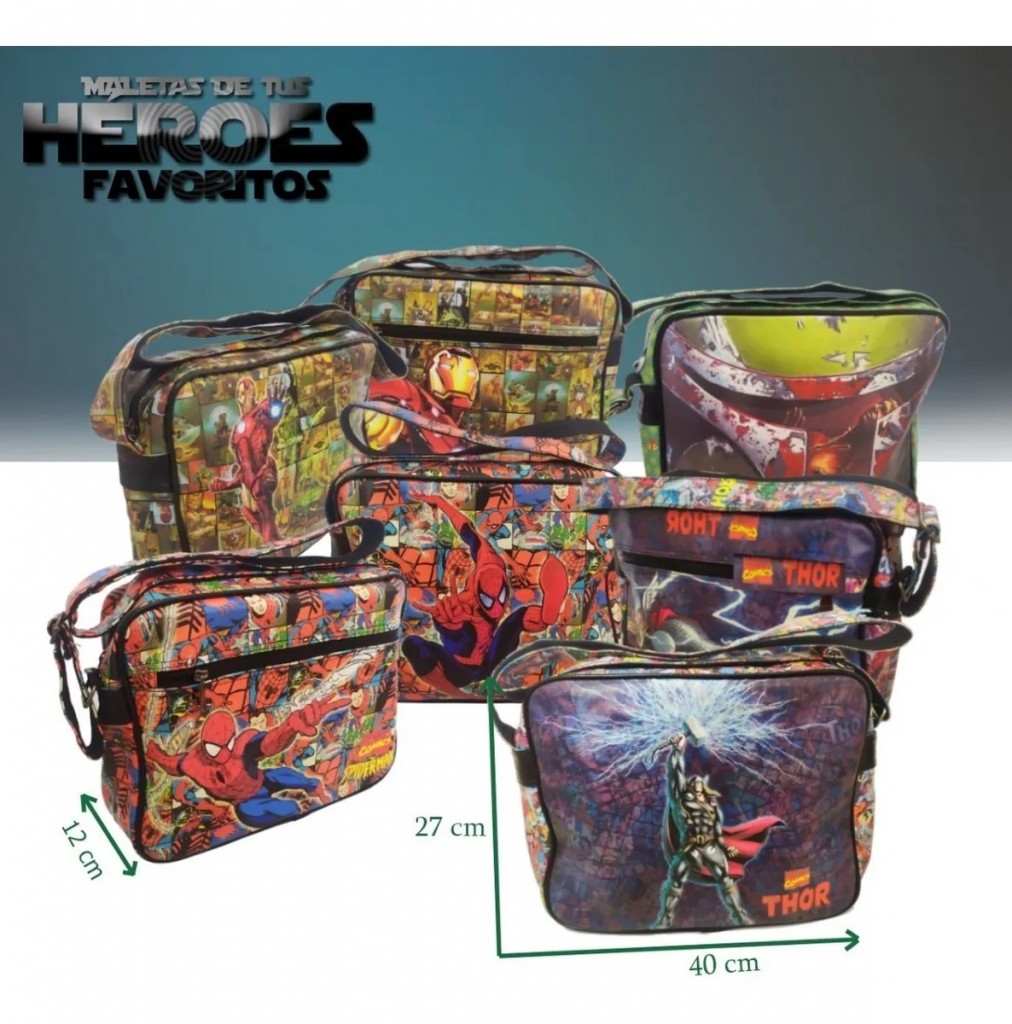 Bolso Manos Libres Super Héroes Maleta Morral Colegial Aironman