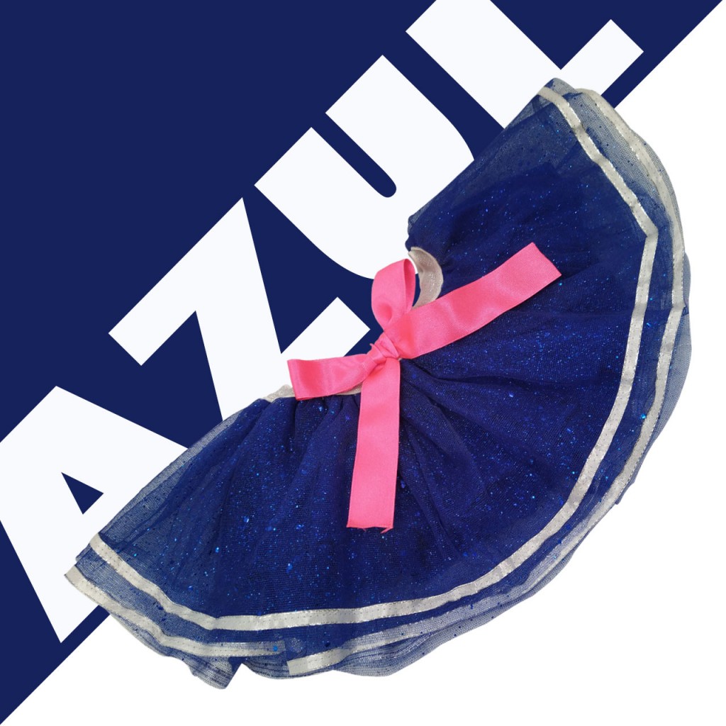 Tutu Falda Niña Fiesta Regalo Ballet Ropa Infantil Color Azul