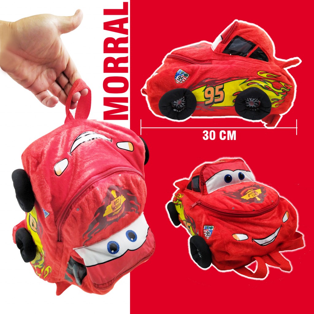 bolso Morral Rayo Mcqueen Cars Maleta Escolar Niños