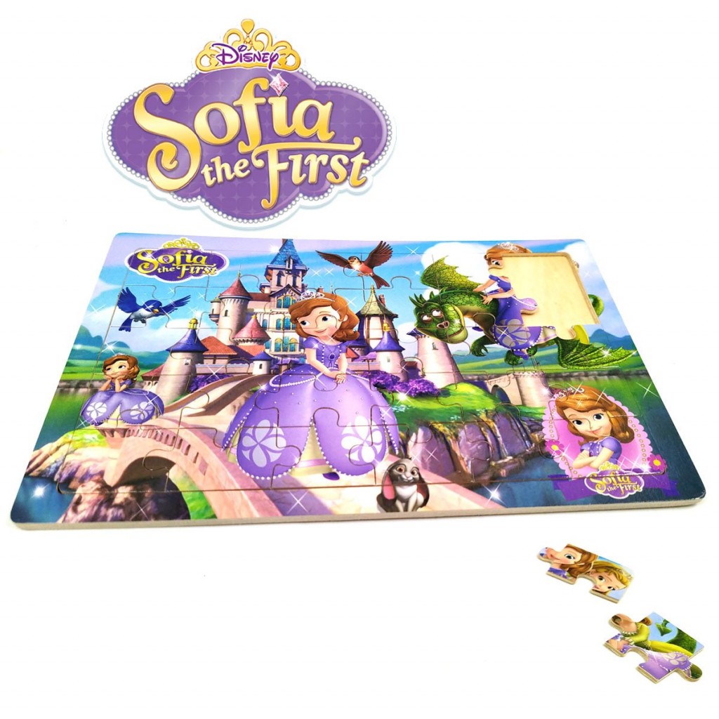 ROMPECABEZAS MADERA PERSONAJES PRINCESA SOFIA JUGUETERÍA NIÑOS NIÑAS
