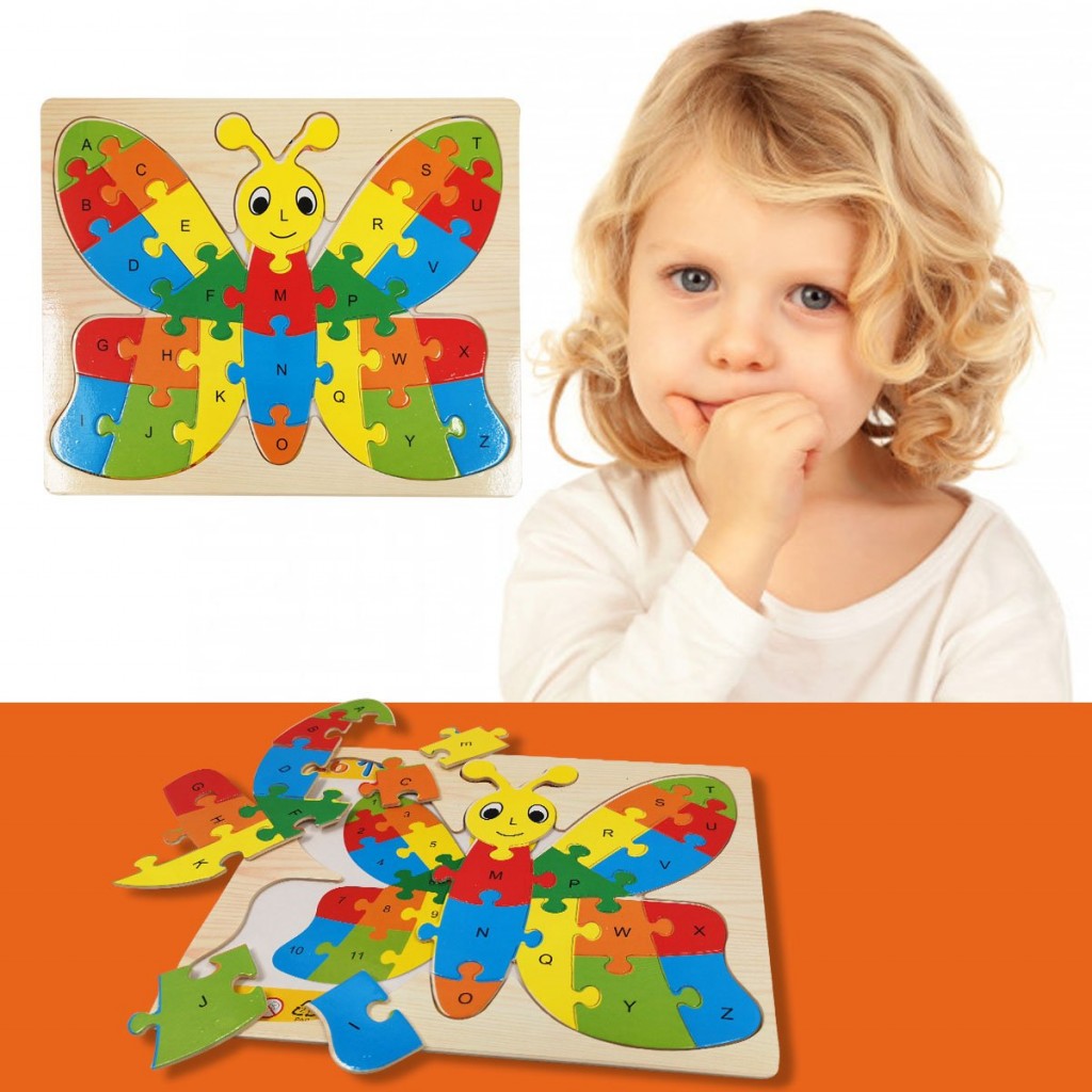 ROMPECABEZAS ANIMALES MARIPOSA ABC DIDÁCTICO JUGUETERÍA APRENDIZAJE