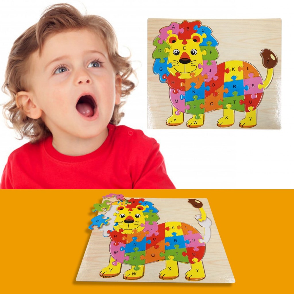ROMPECABEZAS ANIMALES LEON ABC DIDÁCTICO JUGUETERÍA APRENDIZAJE