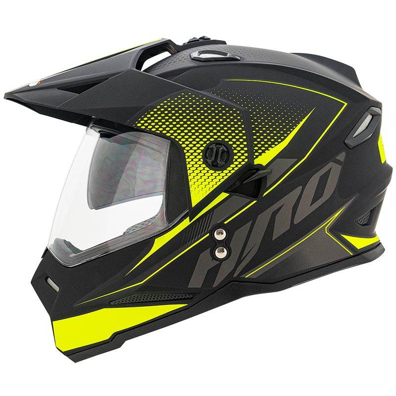 Casco HRO MX-330 Phenom Negro Mate Amarillo Neon Talla M