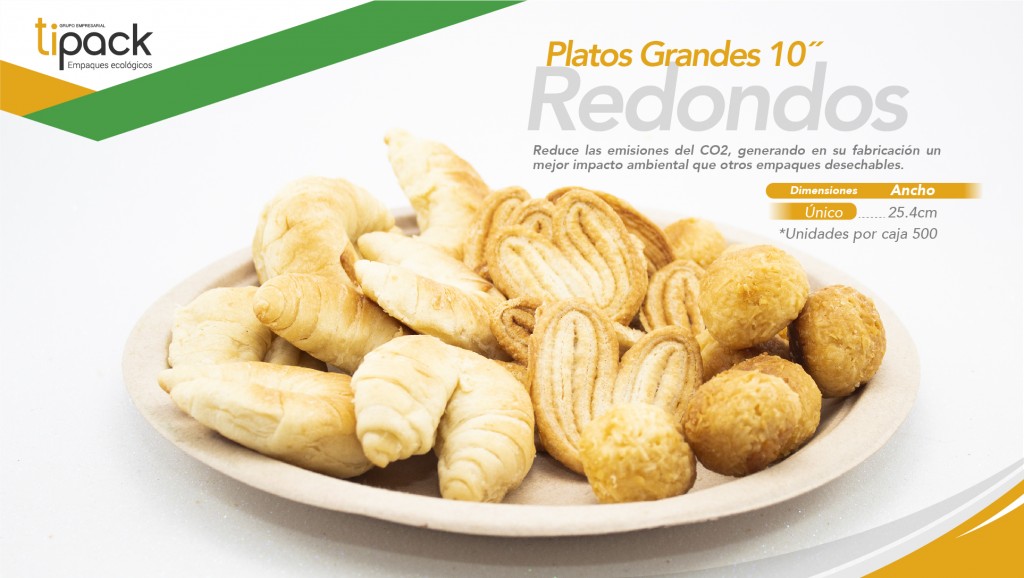 Plato Redondo 10 Paquete X 20 unidades