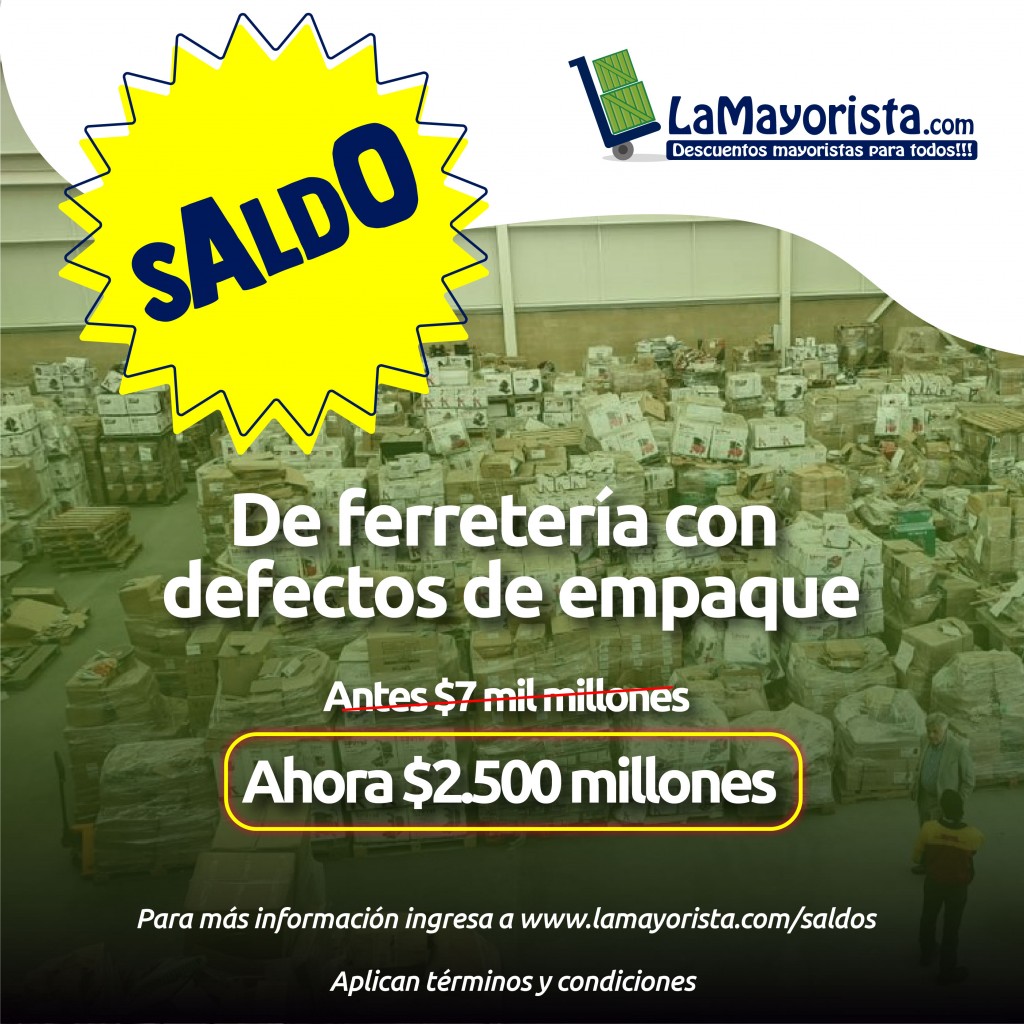 Productos de ferreteria con defectos de empaque