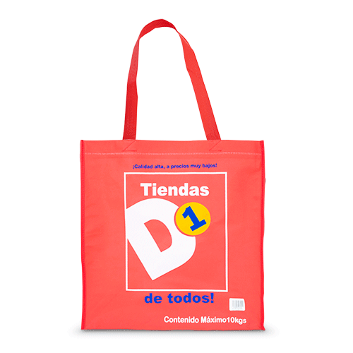 BOLSA ROJA REUTILIZABLE 40X42 CM D1