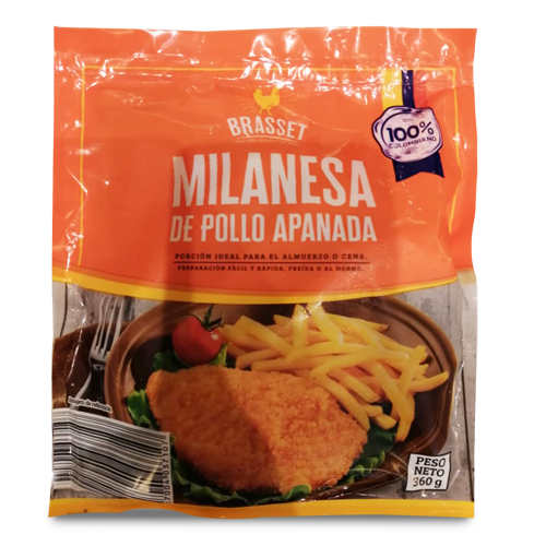 MILANESA DE POLLO 4 UND BRASSET 360 G
