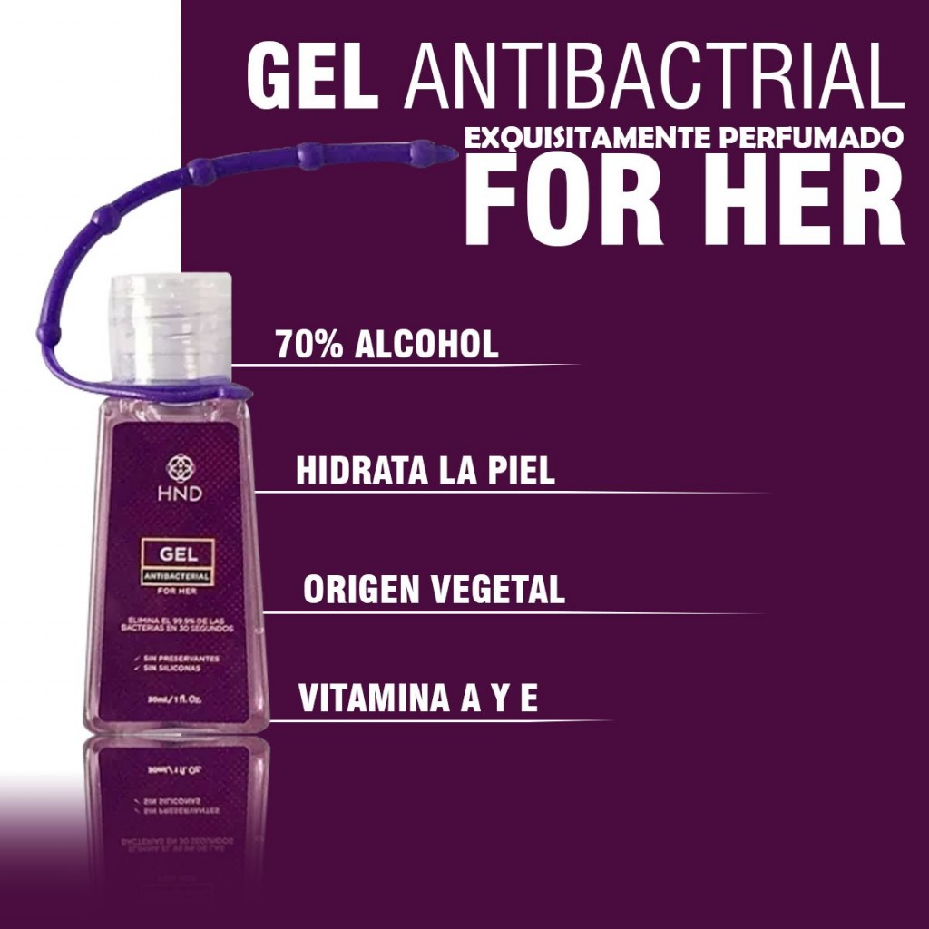 GEL ANTIBACTERIAL FOR HER HND CUIDADO MANOS FEMENINO