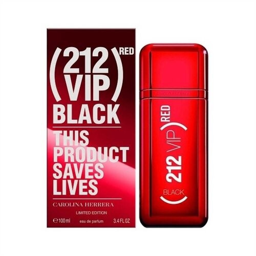 Loción Perfume 212 Vip Black Red Carolina Herrera 100ml EDP Hombre Original Garantizada