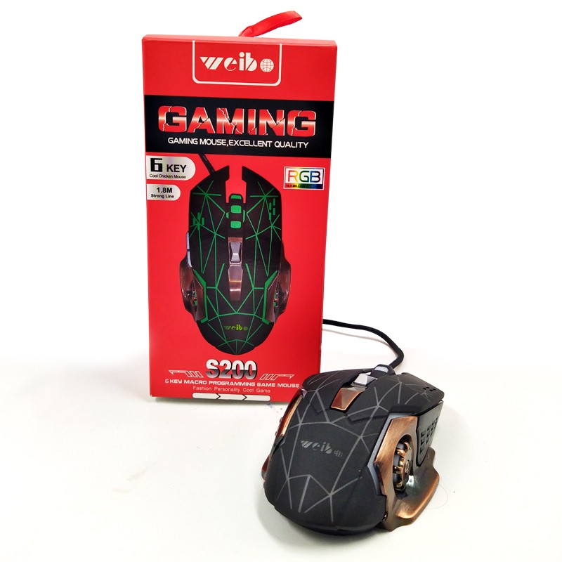 MOUSE GAMING WEIBO S200 GAMER LUCESV TECNOLOGIA