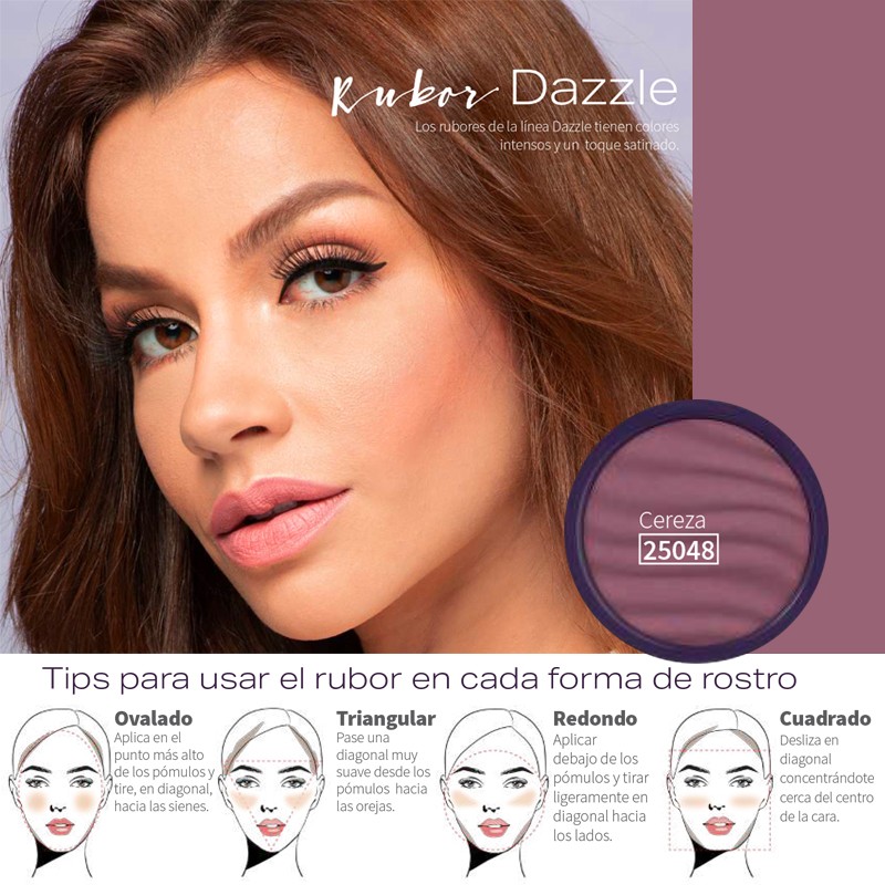 RUBOR DAZZLE COMPACTO FACIAL CEREZA HND FEMENINO ROSTRO