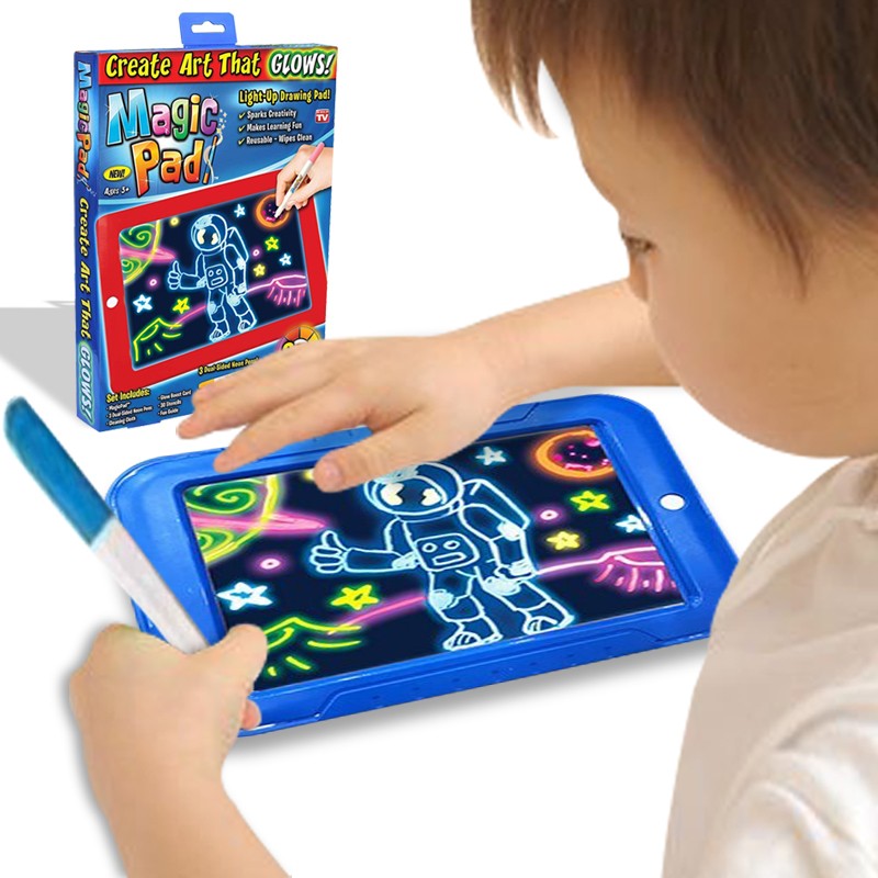 TABLETA MÁGICA DIBUJO JUGUETE DIDÁCTICO PAD AZUL