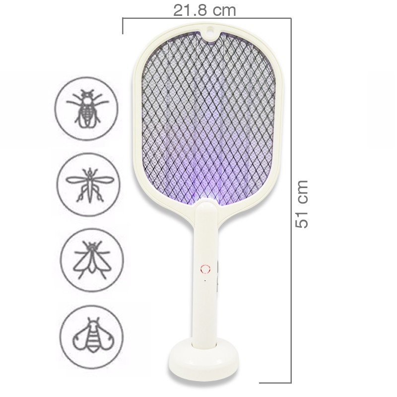 RAQUETA ELÉCTRICA MATA MOSQUITOS ELIMINA INSECTOS