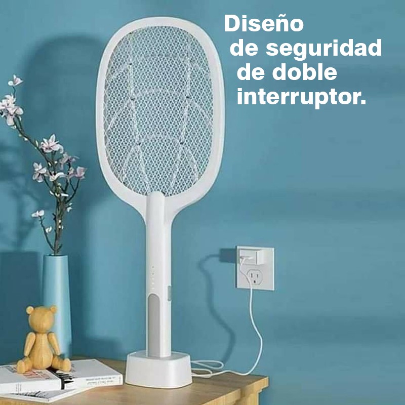 RAQUETA ELÉCTRICA MATA MOSQUITOS ELIMINA INSECTOS