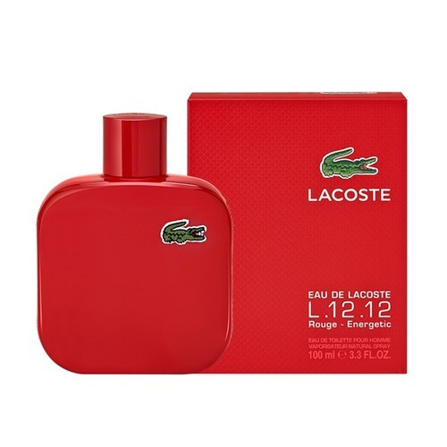Loción Perfume Lacoste Eau de Lacoste L.12.12 Rouge Energetic 100ml EDT Hombre Original Garantizada