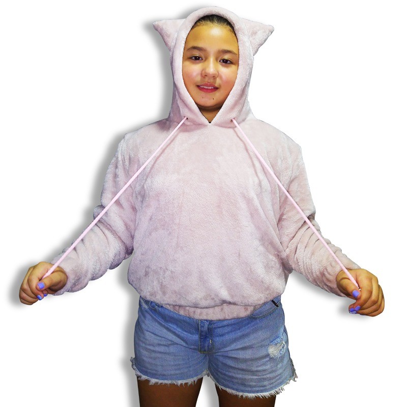 CHOMPA OREJAS OSITO PARA NIÑAS BUSO VESTUARIO INFANTIL 2-4