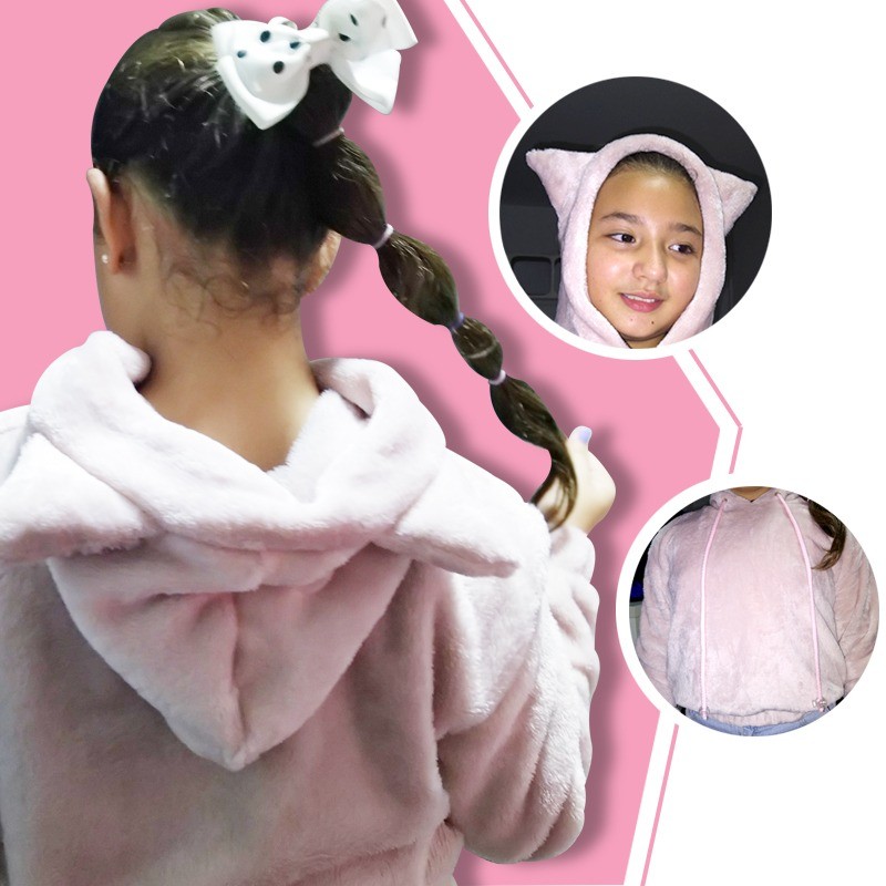 CHOMPA OREJAS OSITO PARA NIÑAS BUSO VESTUARIO INFANTIL 2-4