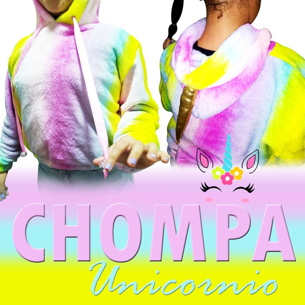 CHOMPA UNICORNIO PARA NIÑAS BUSO 10-12 VESTUARIO INFANTIL $66900