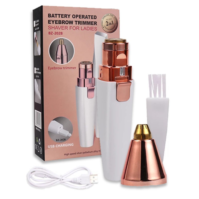 DEPILADOR ELÉCTRICO CEJAS BIGOTE 2 EN 1 MUJERES