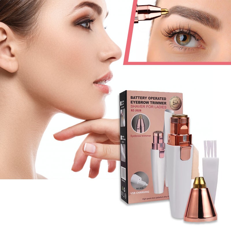 DEPILADOR ELÉCTRICO CEJAS BIGOTE 2 EN 1 MUJERES