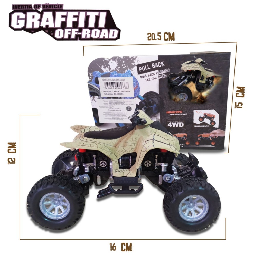 MOTO CUATRIMOTO MONSTER JUGUETES DIDÁCTICOS JUGUETERÍA