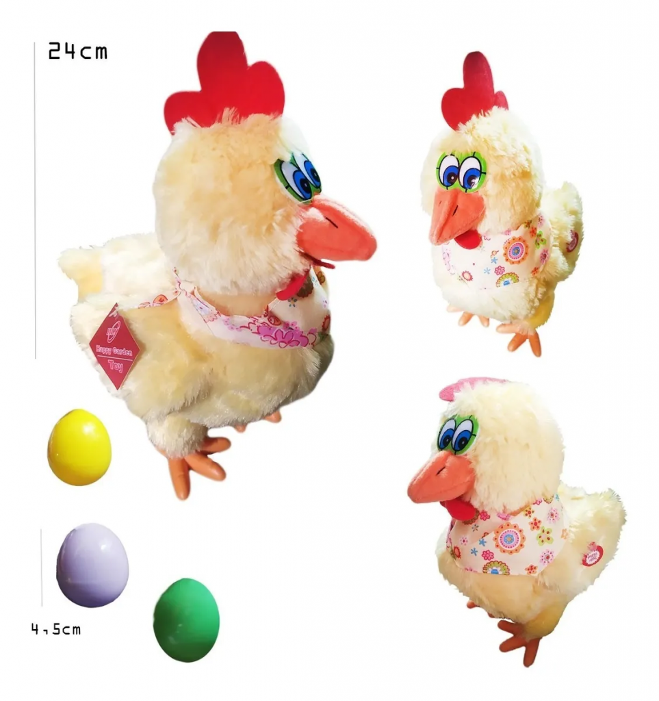 GALLINA PELUCHE PONE HUEVOS JUGUETES DIDACTICOS