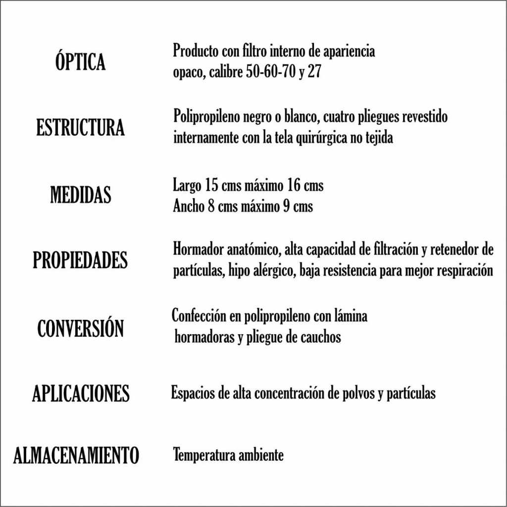 APABOCAS INDUSTRIAL MASCARILLA PROTECCIÓN ANTIVIRUS CUIDADO
