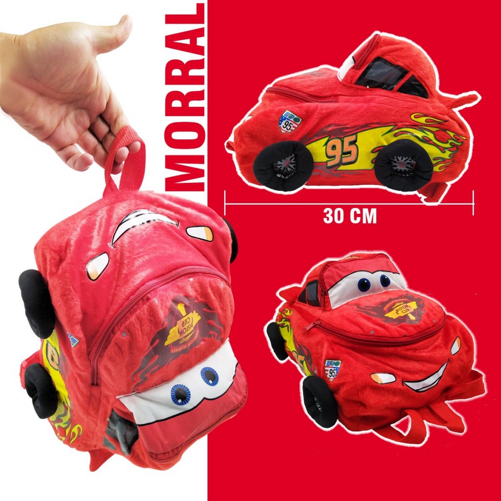 BOLSO MORRAL RAYO MCQUEEN MALETA ESCOLAR NIÑOS ACCESORIOS