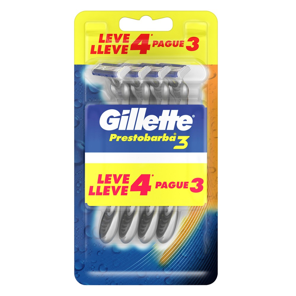 OFTA MAQUINA DESECHABLE GILLETE*4 UND