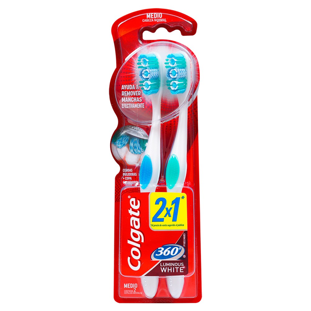 CEPILLO DENT COLGATE LUMINOUS MEDIO 2X1U