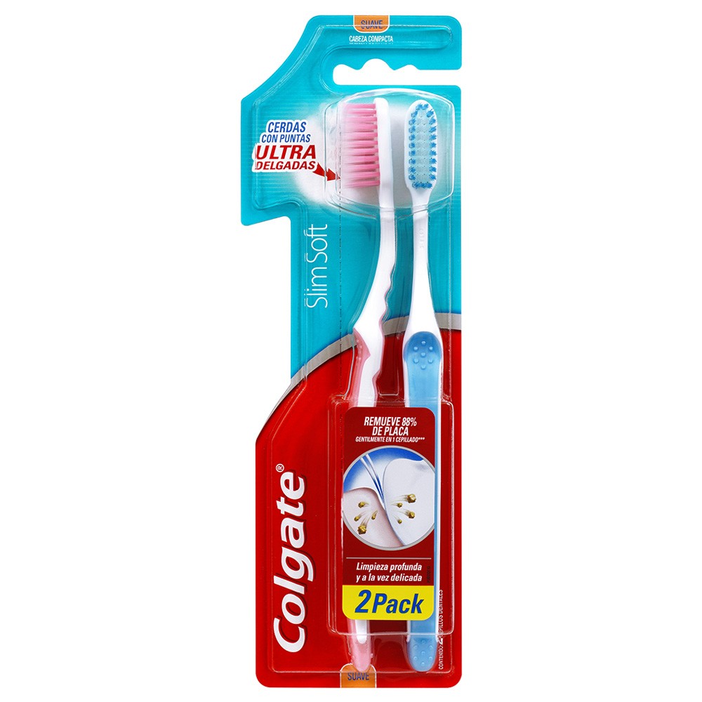 CEPILLO COLGATE SLIM SOFT BASE 2 PACK