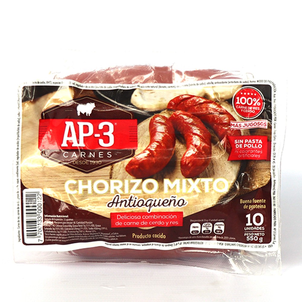CHORIZO MIXTO  x 10UND AP3 LAU