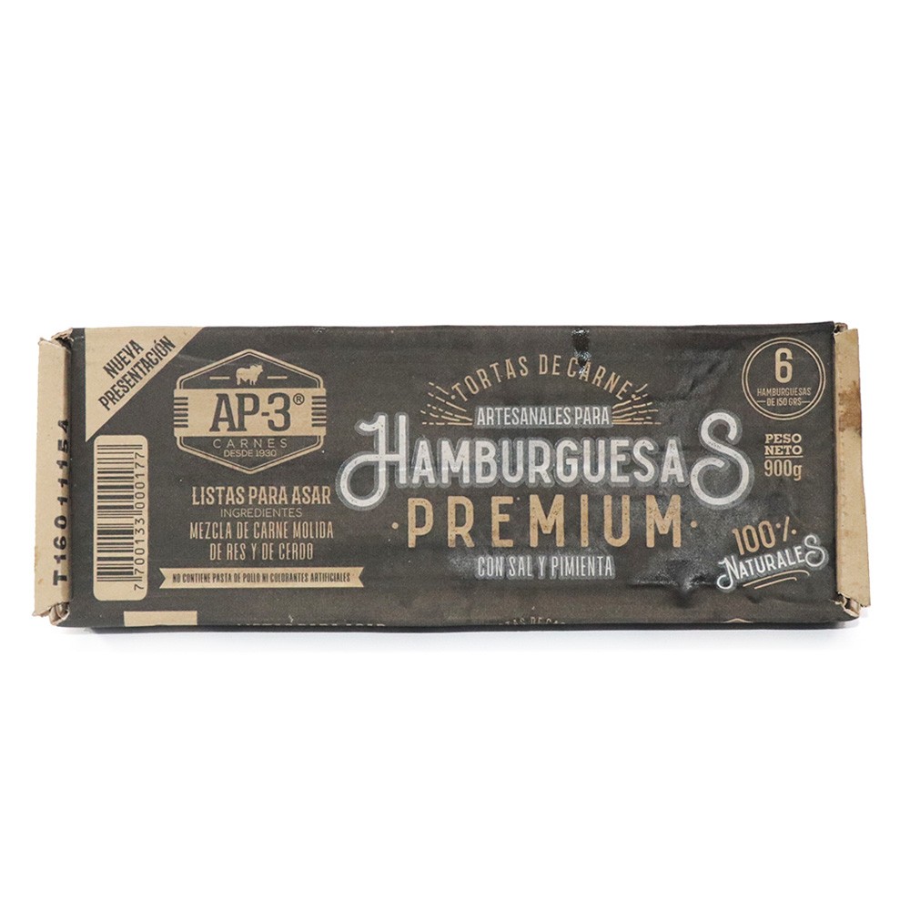 HAMBURGUESA PREMIUM AP3 X 6UND