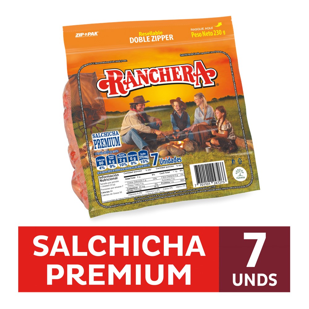 SALCHICHA RANCHERA  x 230GR