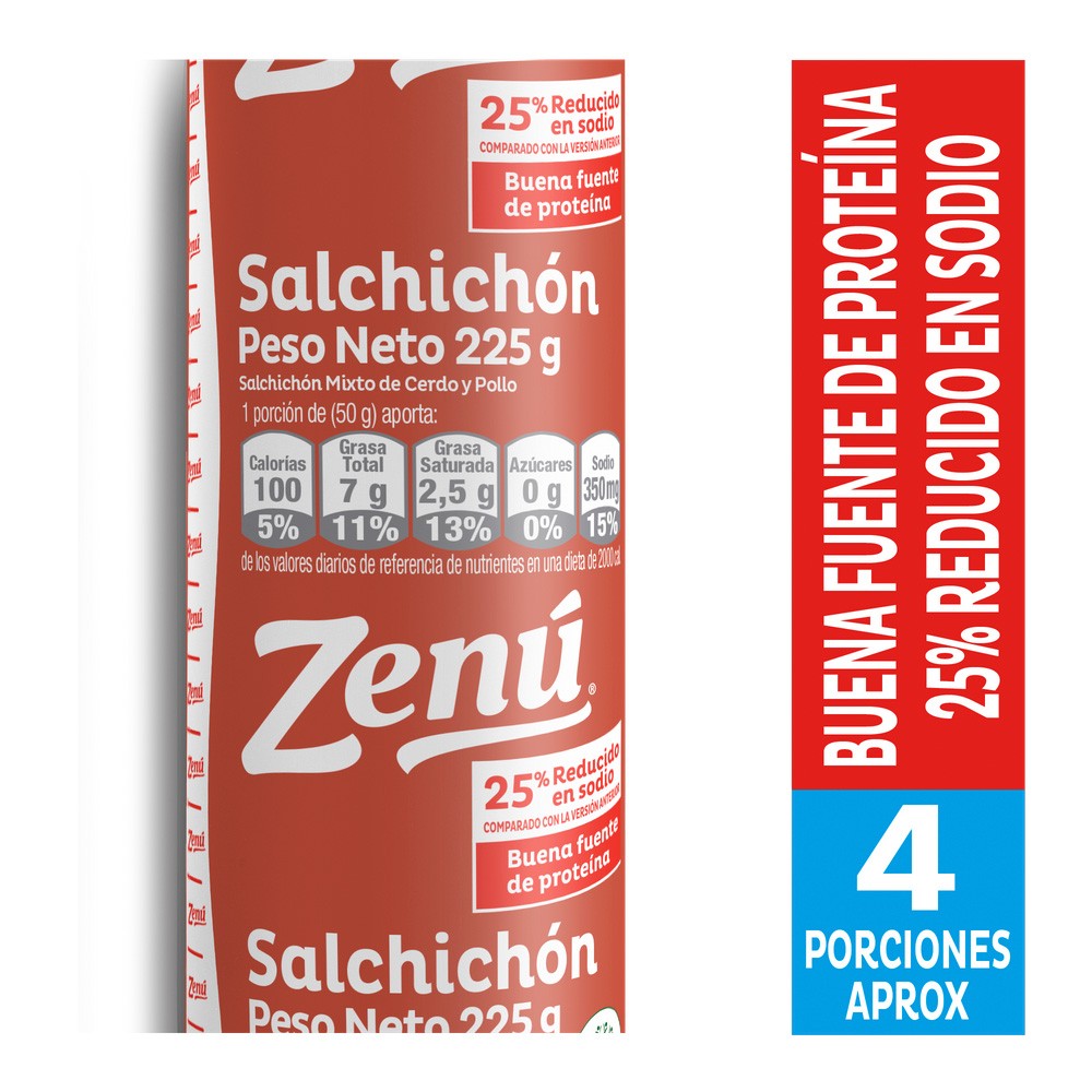 SALCHICHON TRADICIONAL ZENU*225GR