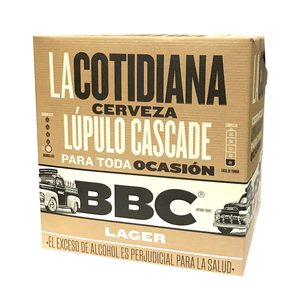 CERVEZA BBC LA COTIDIANA X4UND  x 269 ML