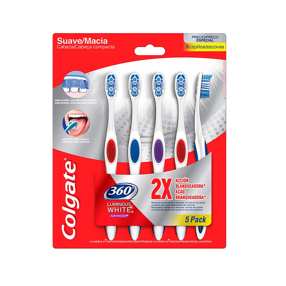 CEPILLO DENTAL LUMINOS ADVANCE COLGATE*5