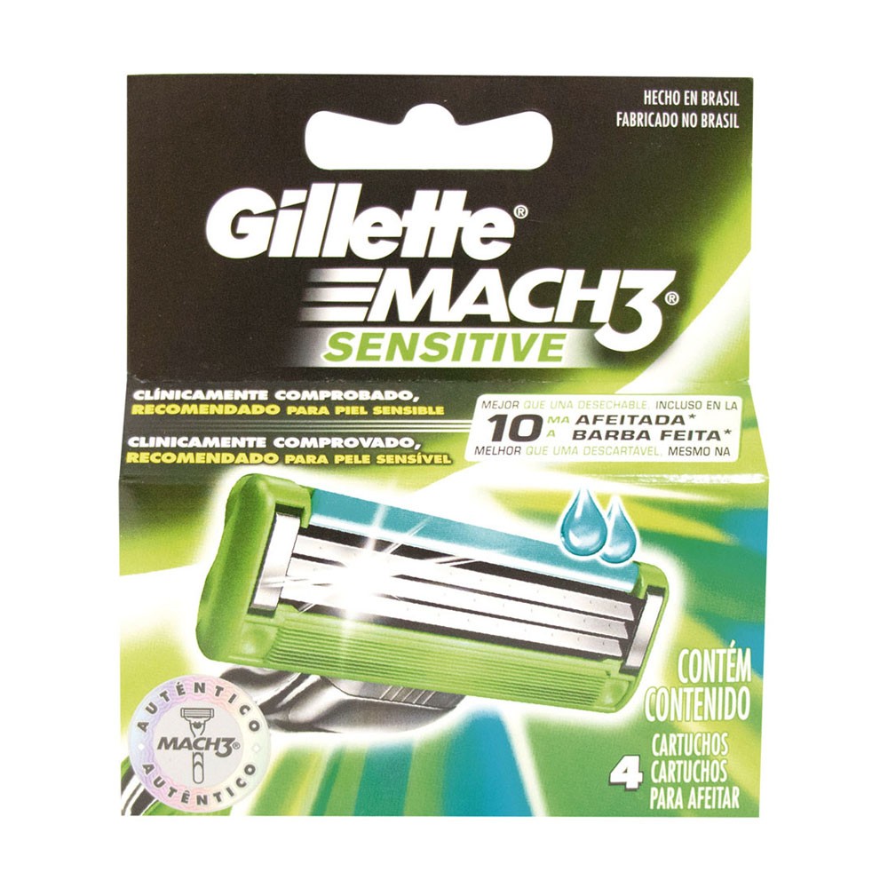 REPUESTO MACH3 SENSITIVE GILLETE X4 UNDS