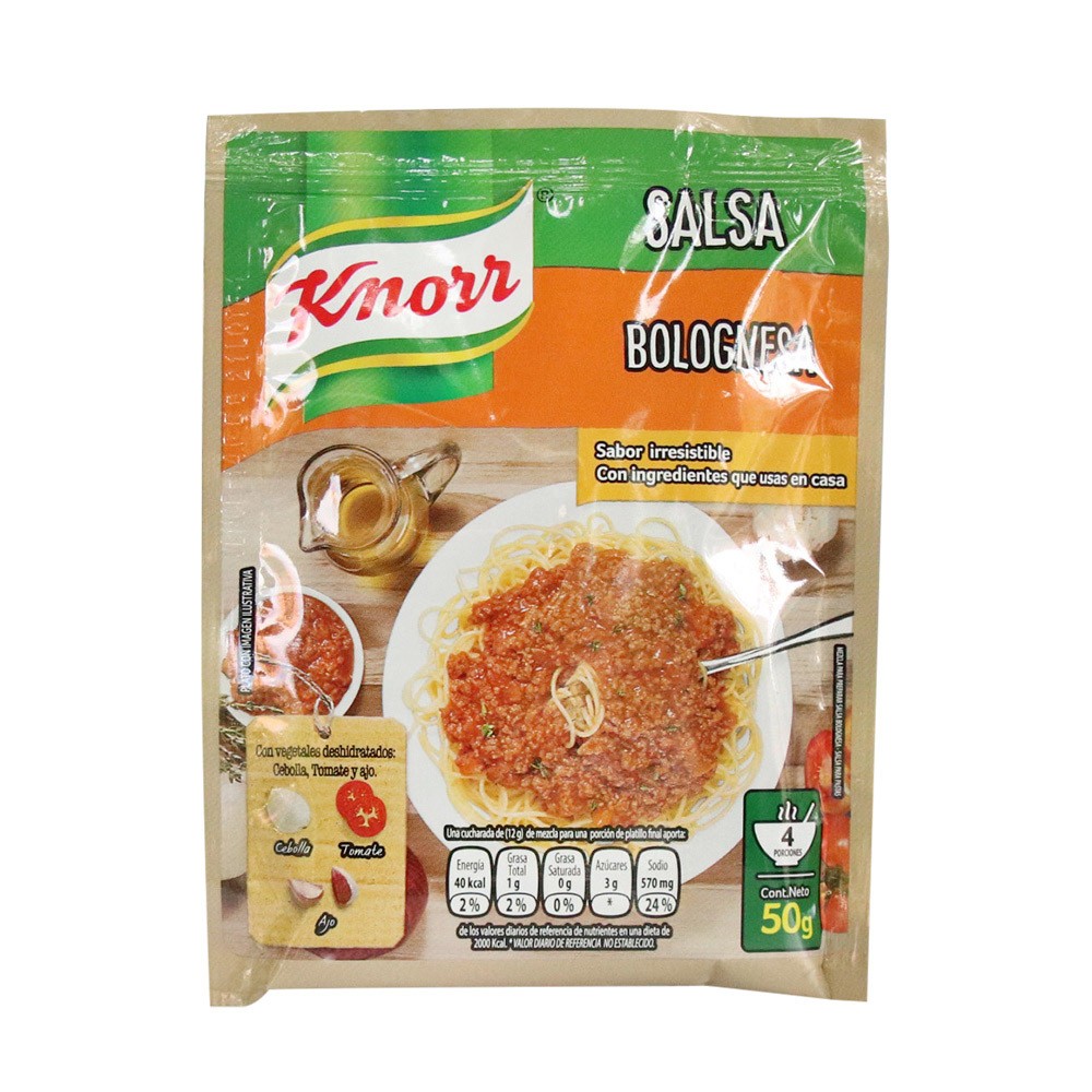 MEZCLA PREP SALSA BOLOÑESA KNORR  x 50GR
