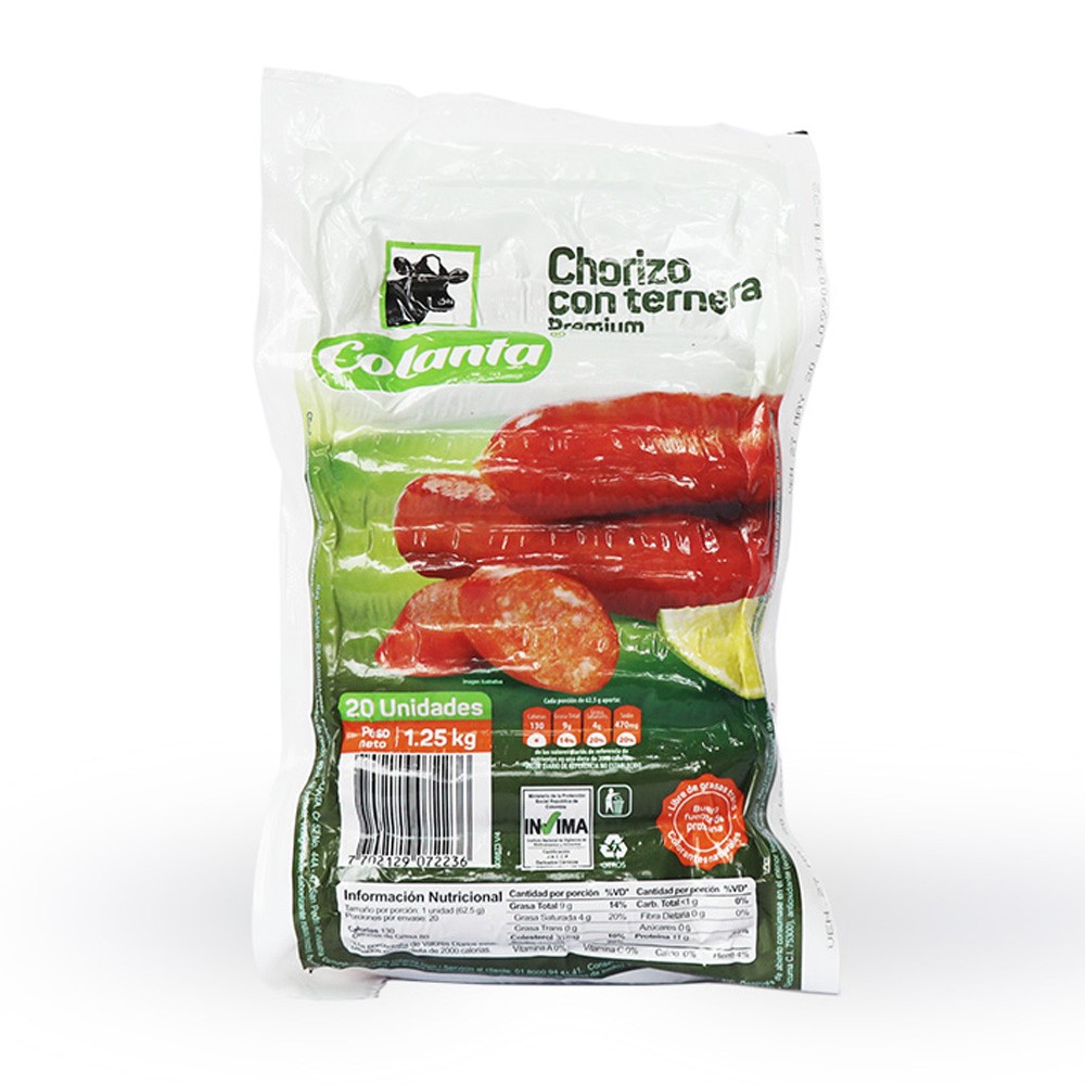 CHORIZO TERNERA COLANTA 70GR x 20U