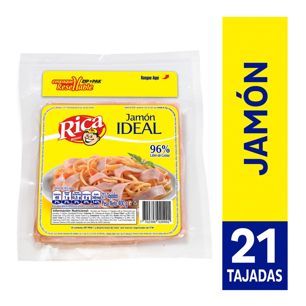 JAMON IDEAL RICA*400GR