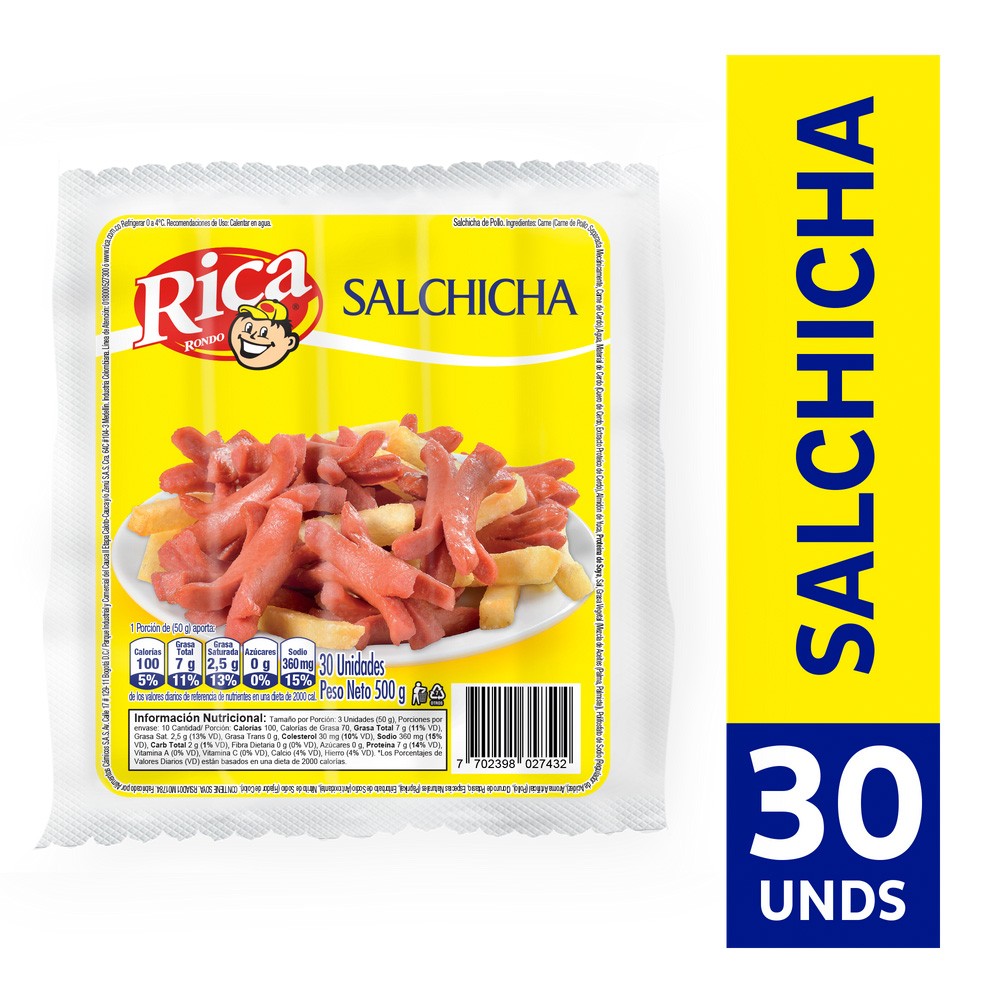 SALCHICHA RICA*500GR