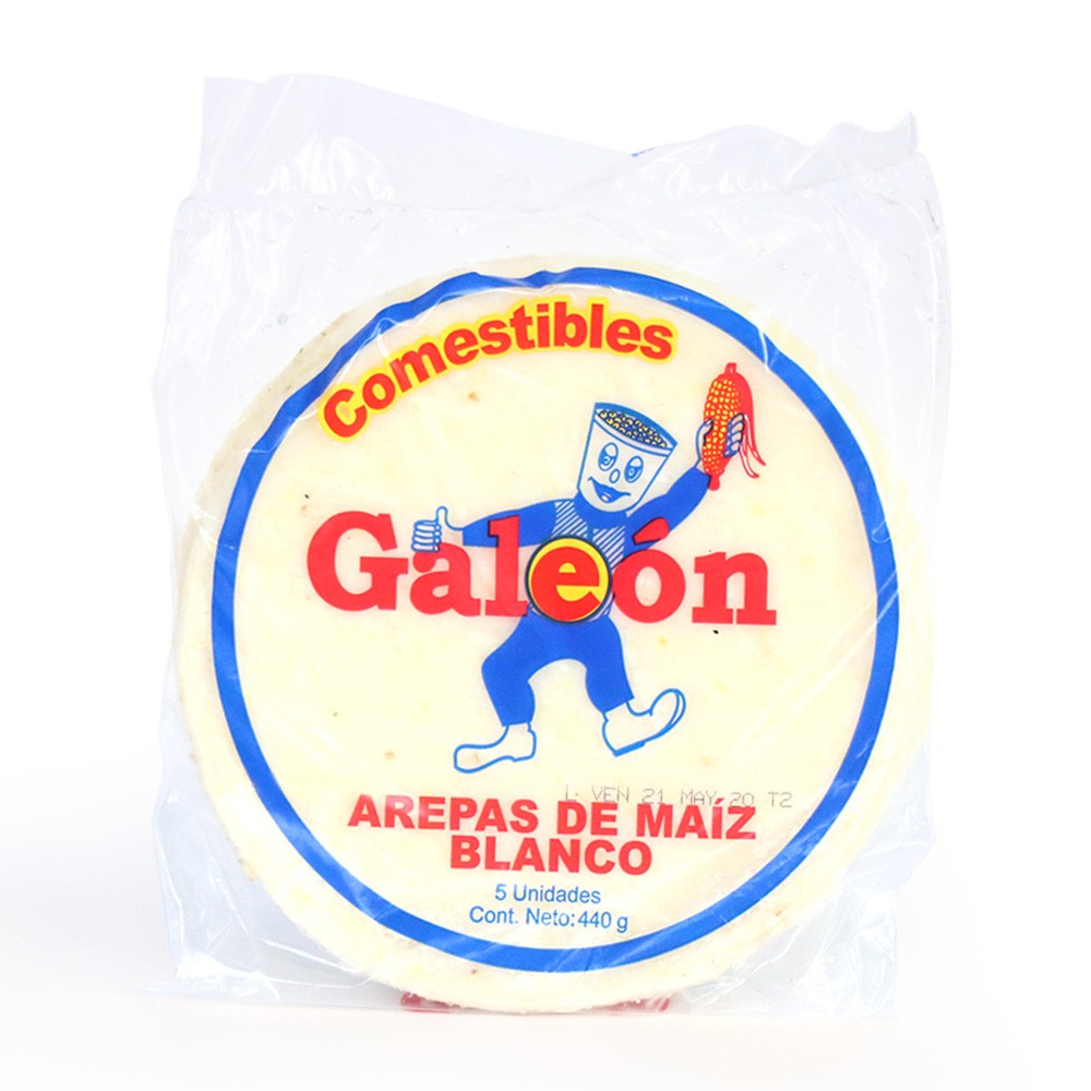 AREPA TELA BLANCA GALEON X5 UNDS
