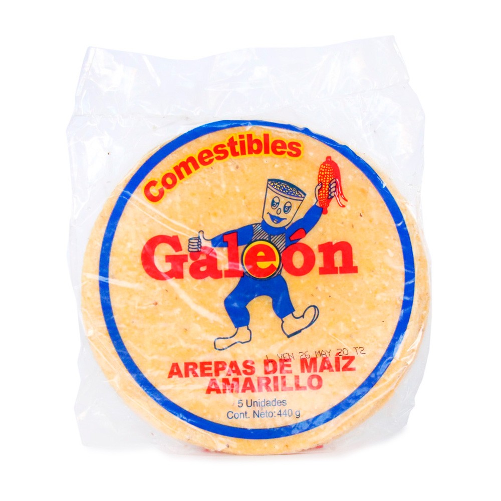 AREPA TELA AMARILLA GALEON X5 UNDS