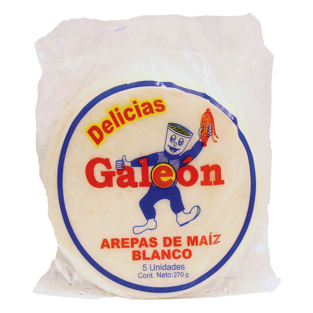 AREPA TELA BLANCA DELICIA GALEON X5 UNDS