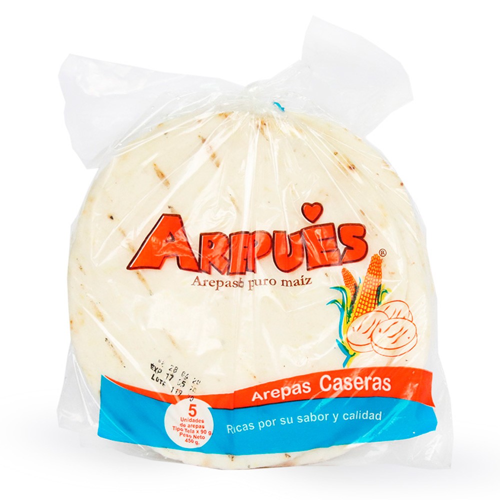 AREPA TELA BLANCA AREPUES X5 UNDS