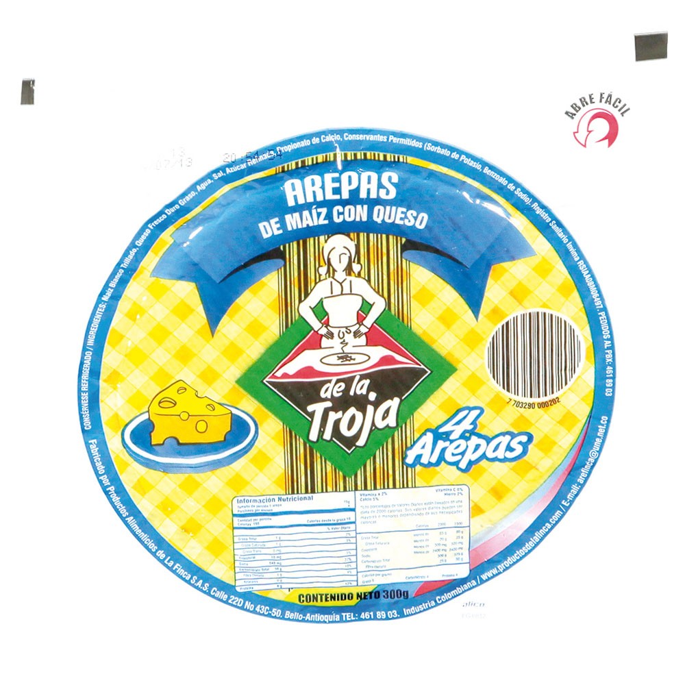 AREPA DE QUESO TROJA X 5 UNDS