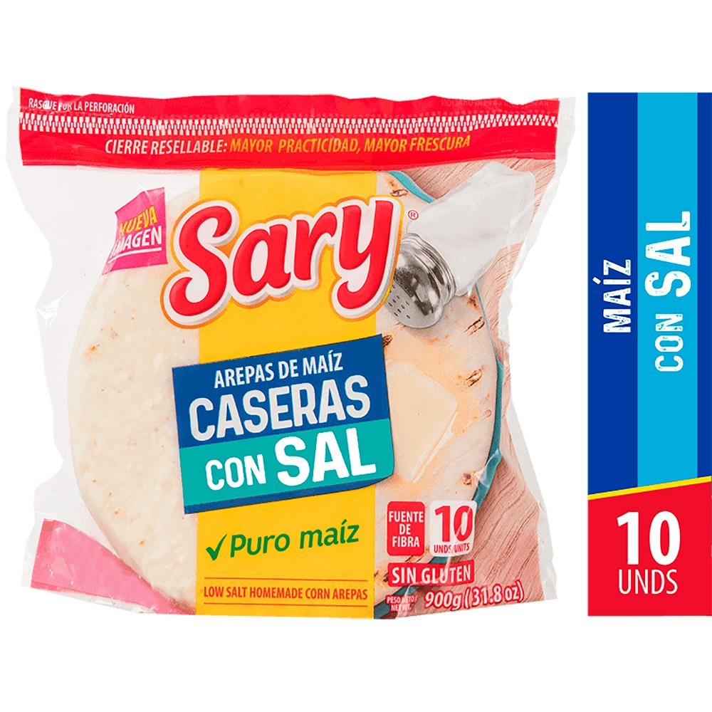 AREPA DE MAIZ CASERA BAJ SAL SARY *900GR
