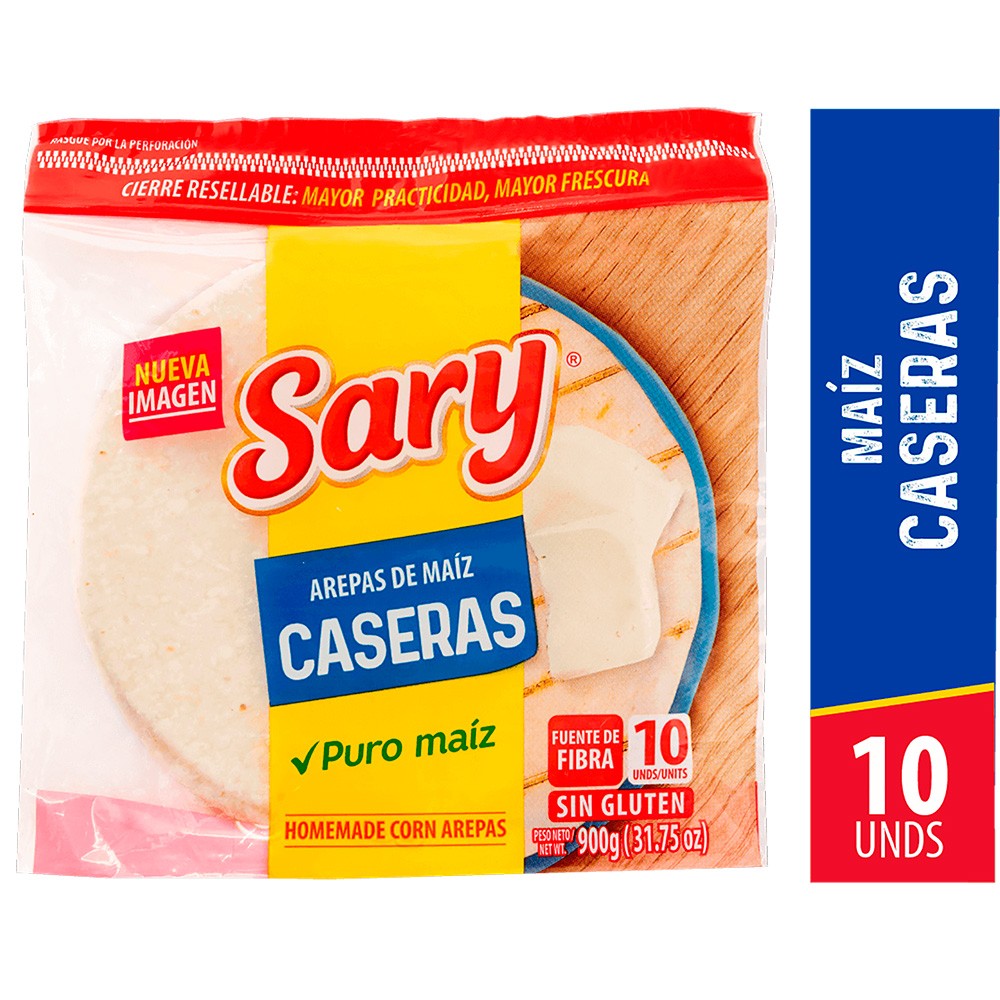 AREPA TELA BLANCA CASERA SARY X10 UNDS
