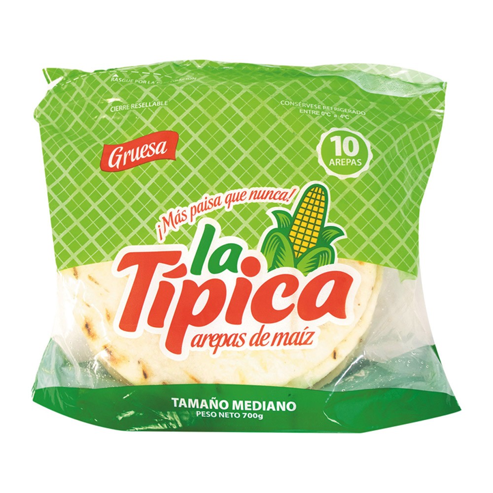 AREPA TELA BLANCA MED LA TIPICA X10 UNDS